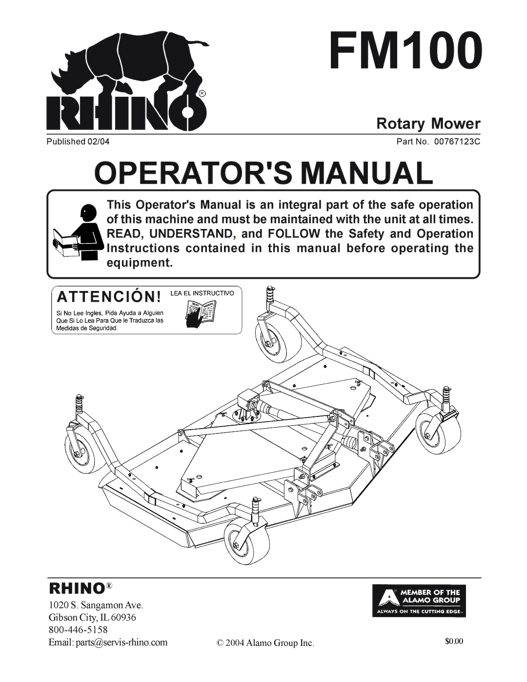 Rhino Mounts FM100 manual 