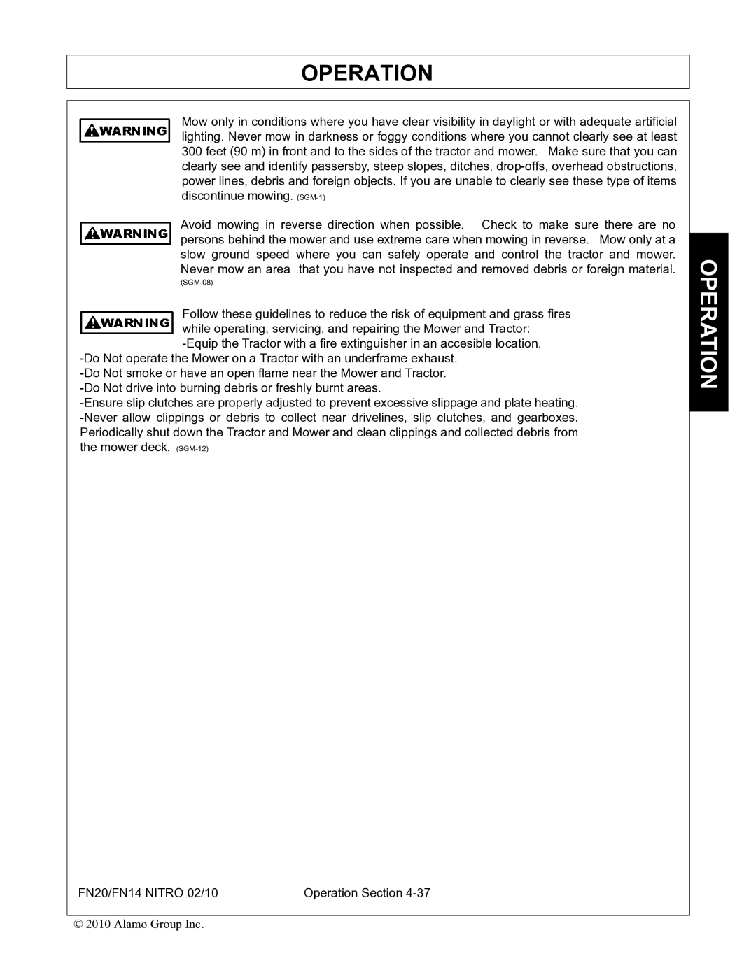 Rhino Mounts FN20, FN14 manual SGM-08 