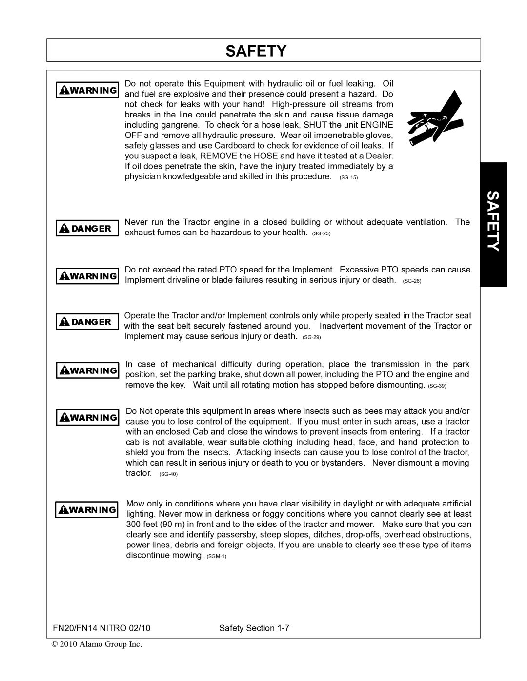 Rhino Mounts FN20, FN14 manual Safety 