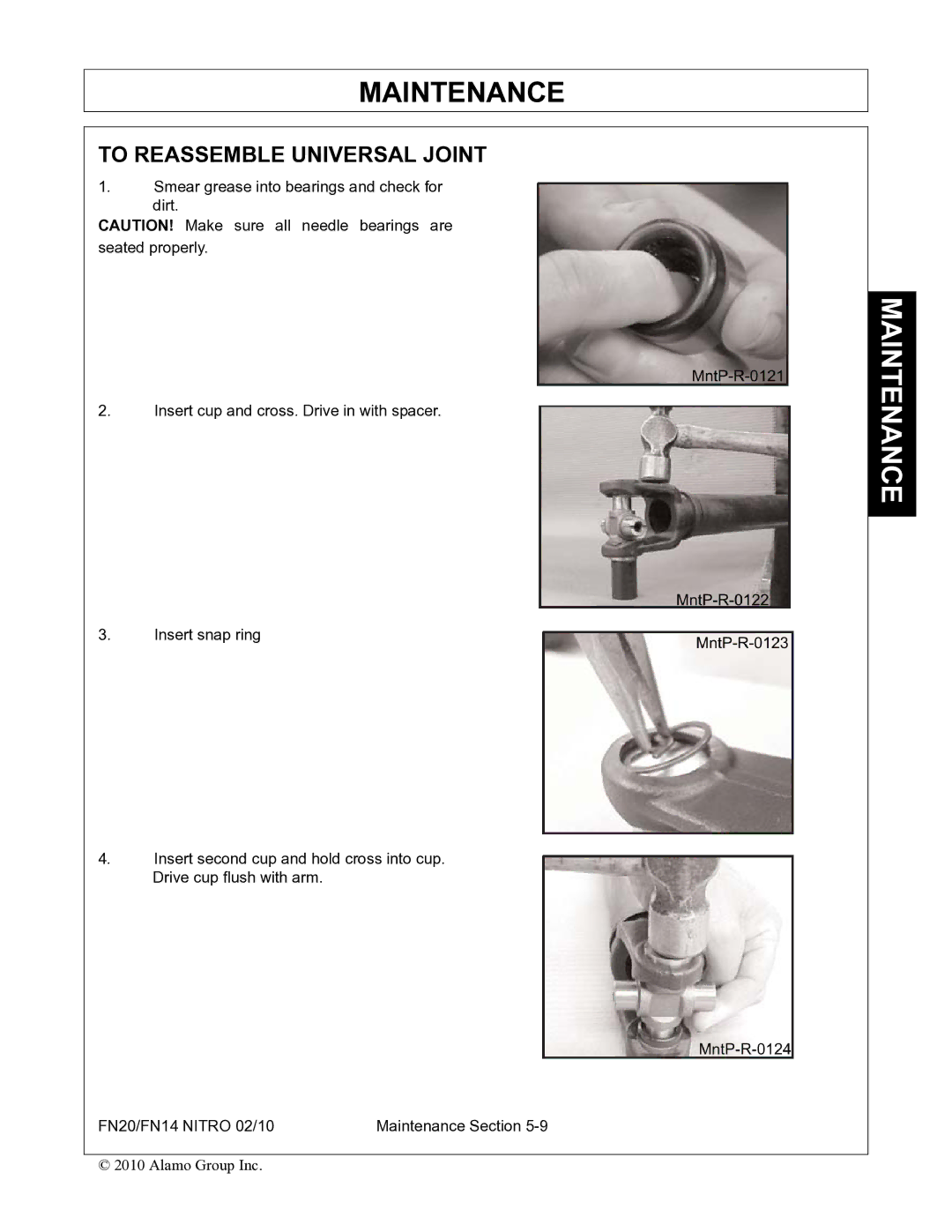 Rhino Mounts FN20, FN14 manual To Reassemble Universal Joint 