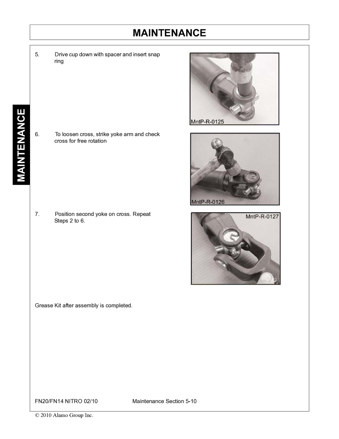 Rhino Mounts FN14, FN20 manual Maintenance 