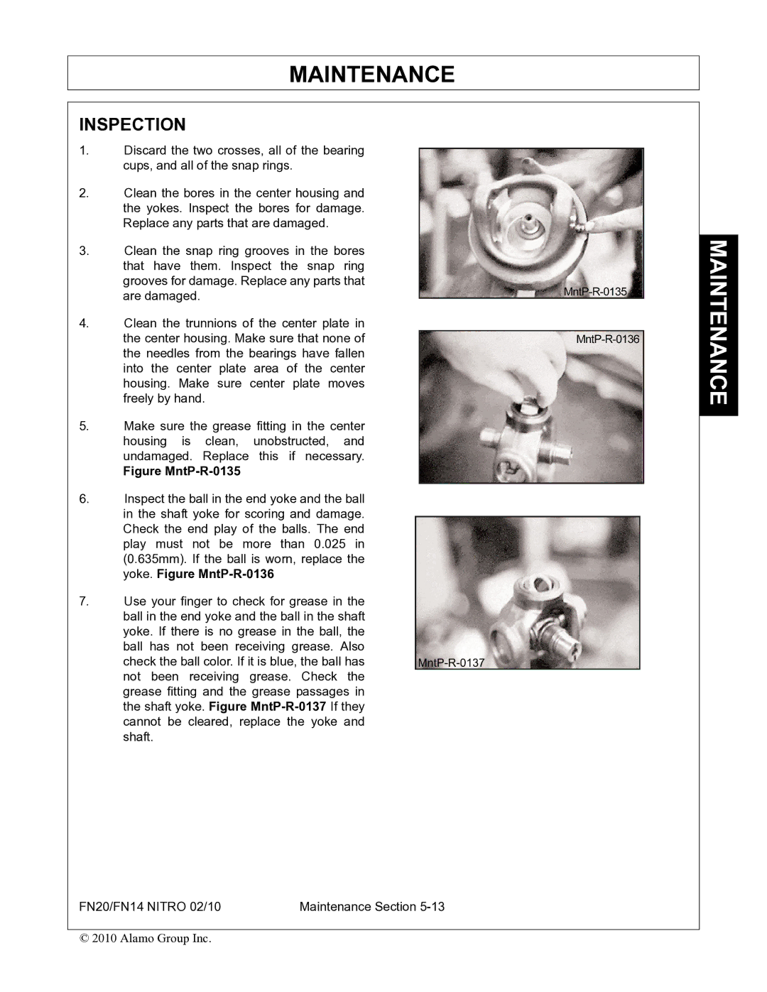 Rhino Mounts FN20, FN14 manual Inspection, Figure MntP-R-0135 