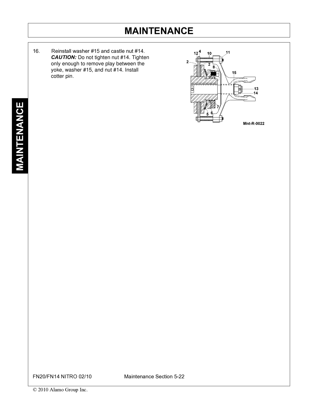 Rhino Mounts FN14, FN20 manual Maintenance 