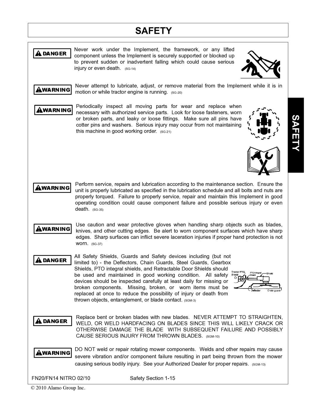 Rhino Mounts FN20, FN14 manual Safety 