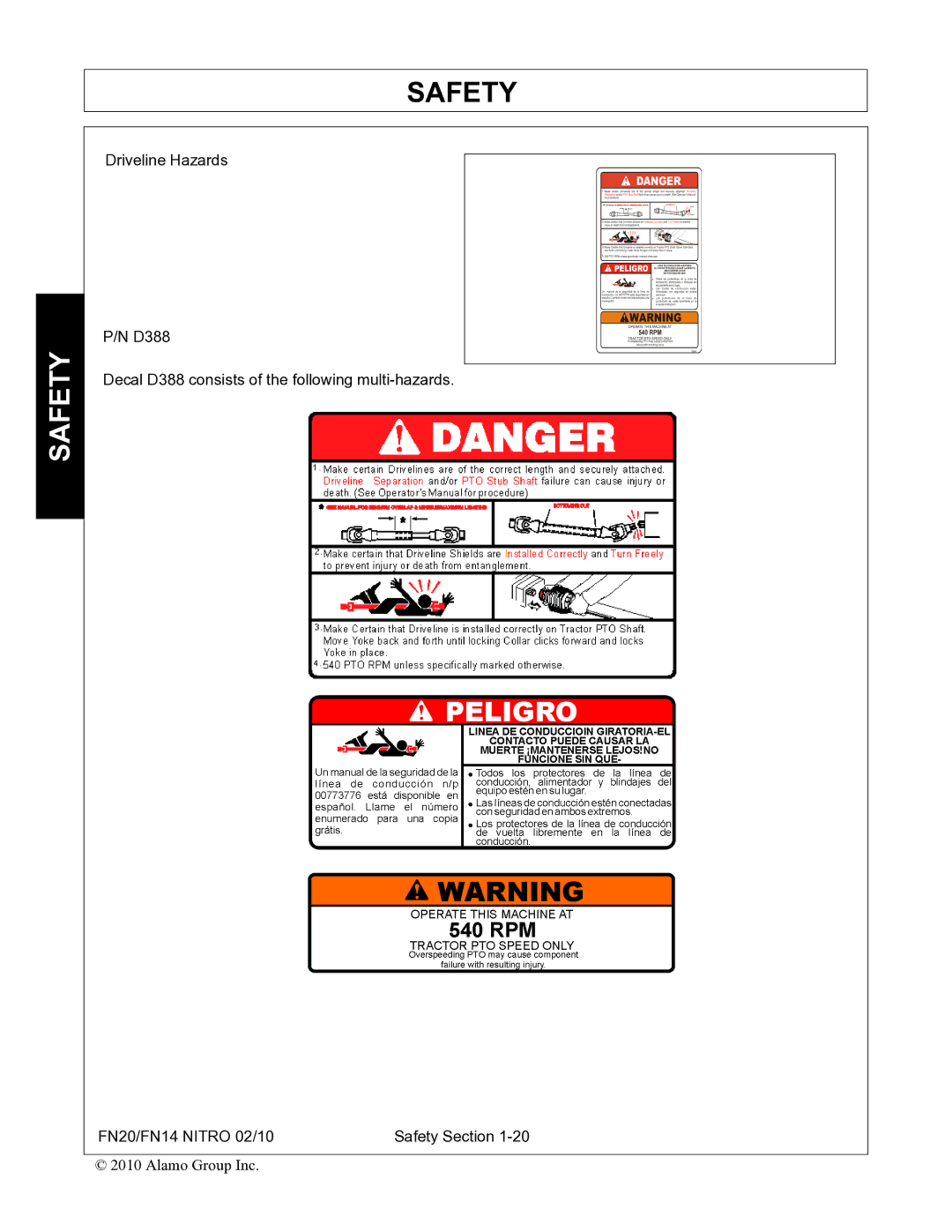 Rhino Mounts FN14, FN20 manual Safety 