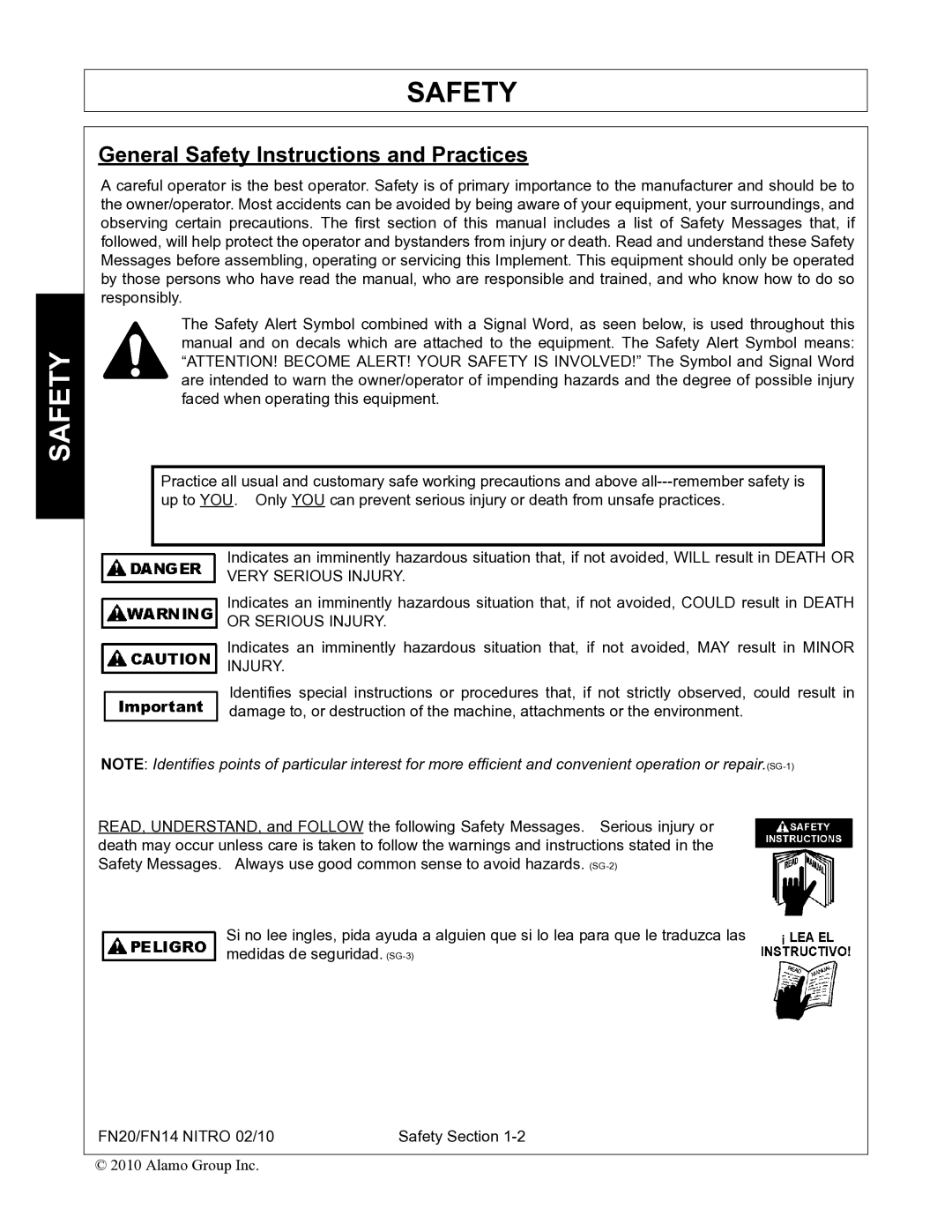 Rhino Mounts FN14, FN20 manual Safety 