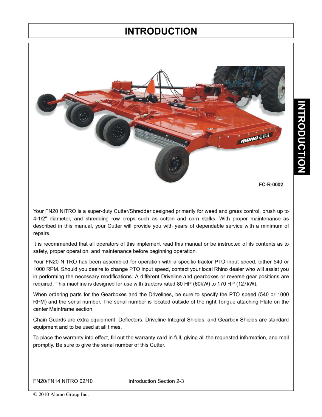 Rhino Mounts FN20, FN14 manual Introduction 