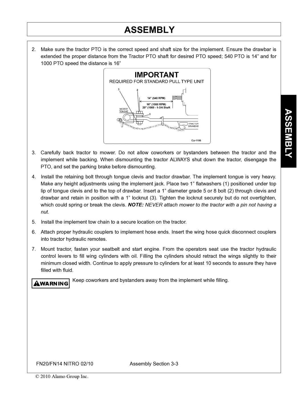 Rhino Mounts FN20, FN14 manual Assembly 