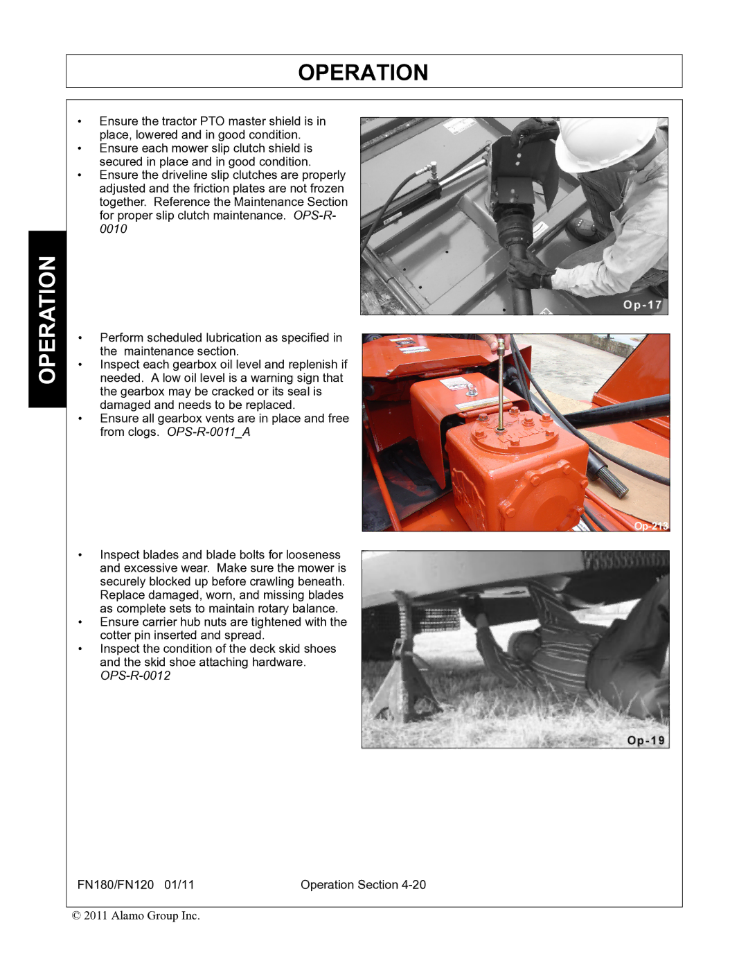 Rhino Mounts FN180, FN120 manual Operation 