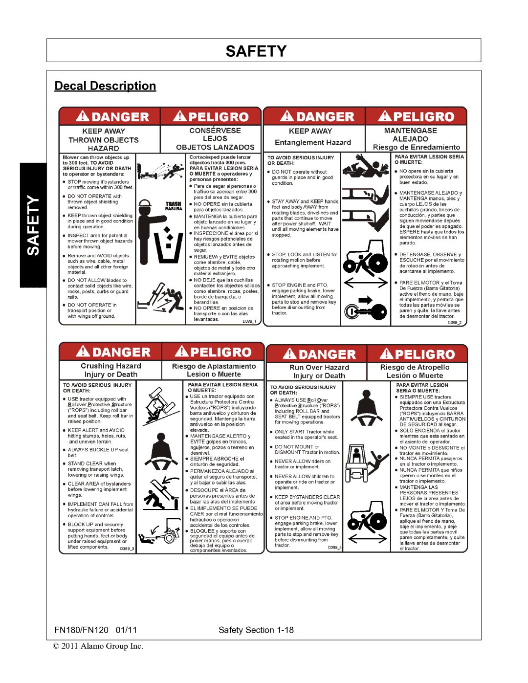 Rhino Mounts FN180, FN120 manual Decal Description 