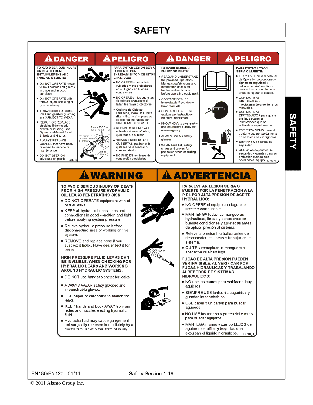 Rhino Mounts FN120, FN180 manual Safety 