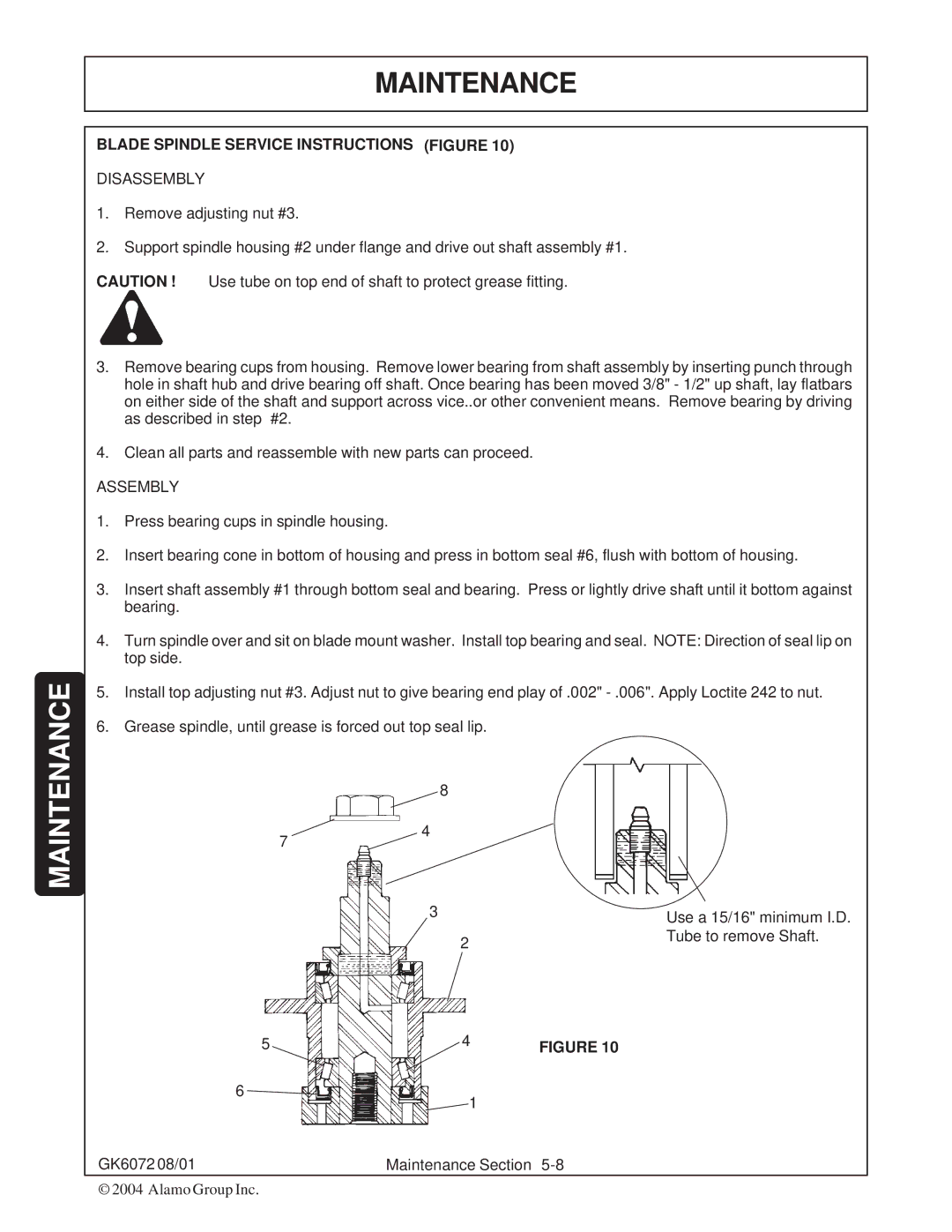 Rhino Mounts GK6072 manual Maintenance 