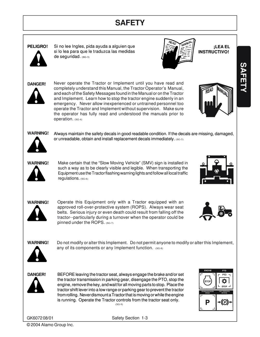 Rhino Mounts GK6072 manual Peligro, ¡LEA EL Instructivo 