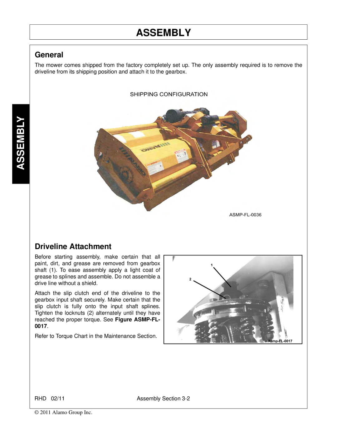 Rhino Mounts RHD62, RHD88, RHD74, RHD96 manual General, Driveline Attachment 