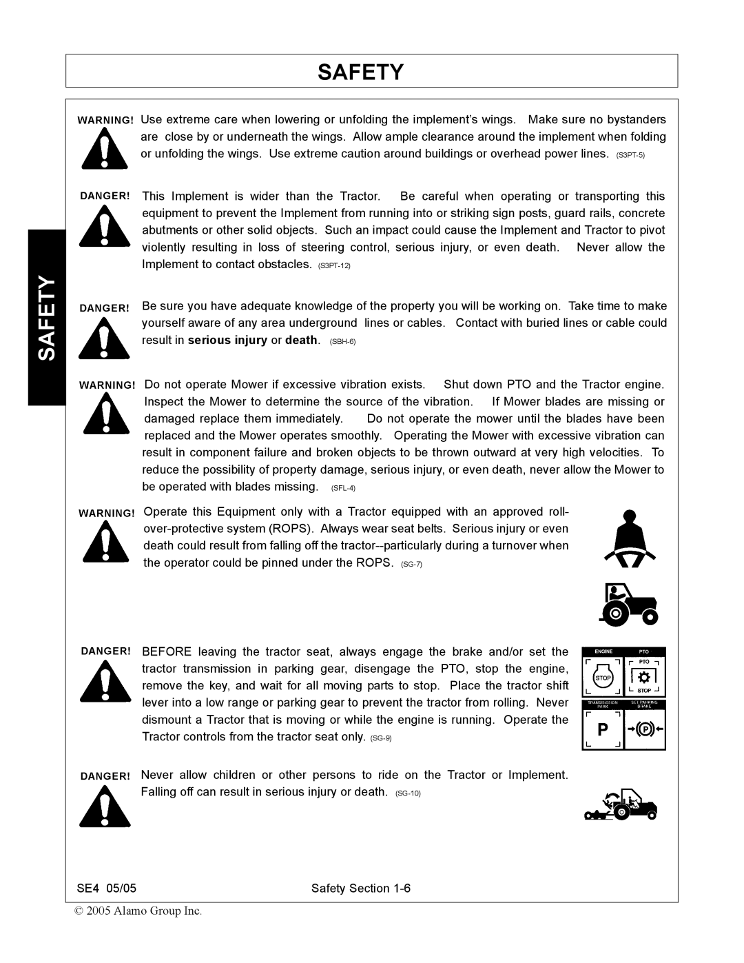 Rhino Mounts SE4 manual Safety 