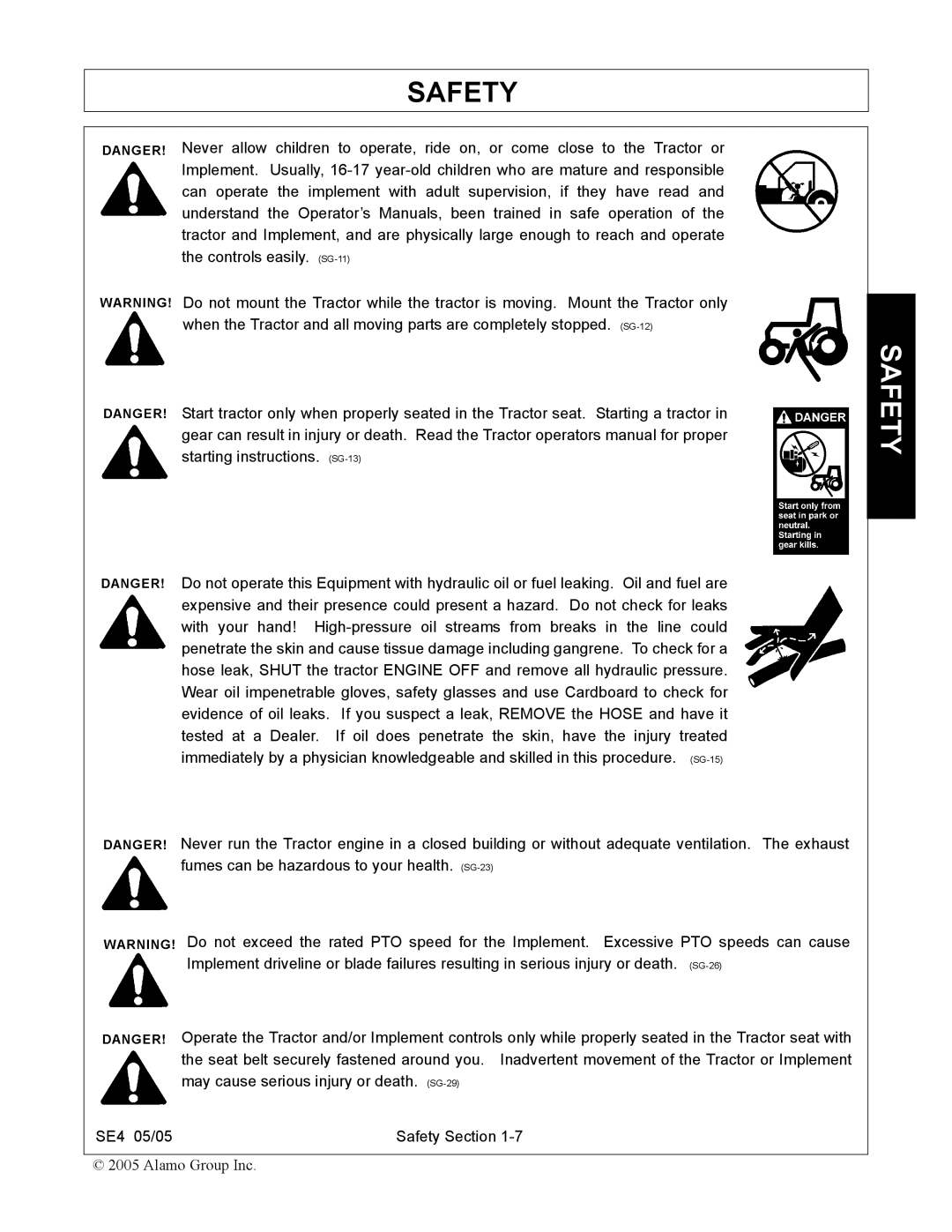 Rhino Mounts SE4 manual Safety 