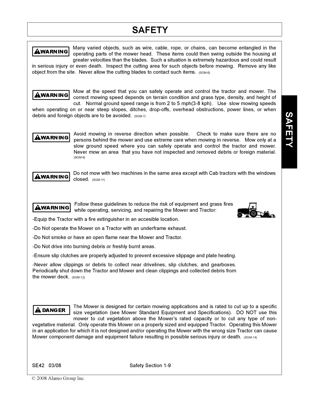 Rhino Mounts SE42 manual SGM-8 