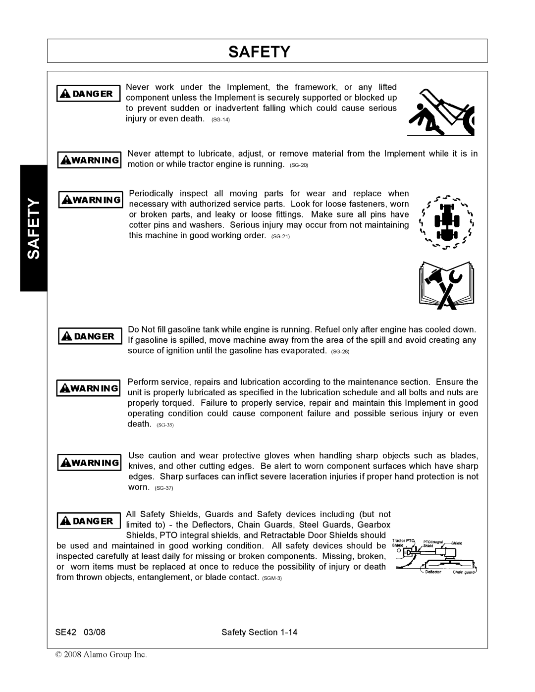 Rhino Mounts SE42 manual Safety 