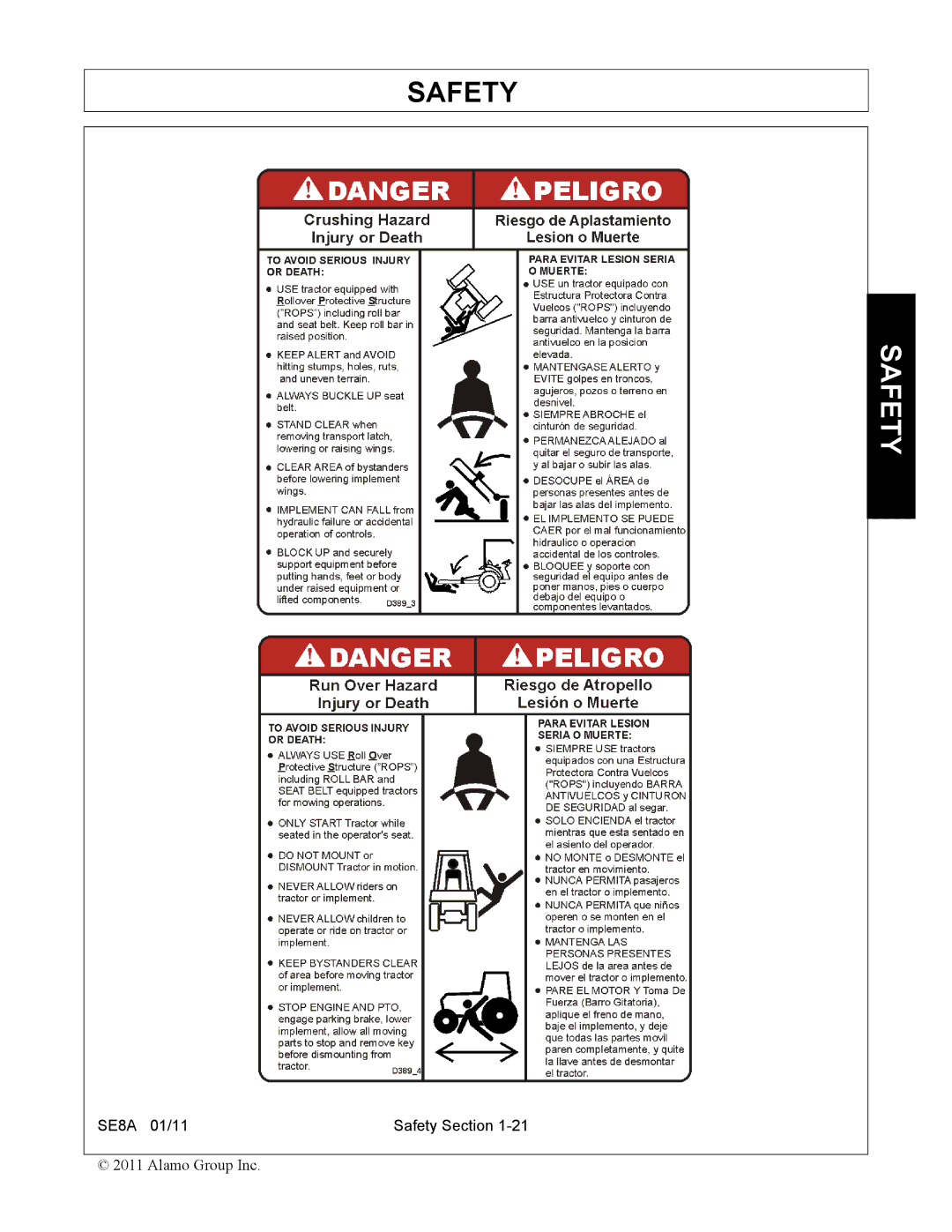 Rhino Mounts SE8A manual Safety 