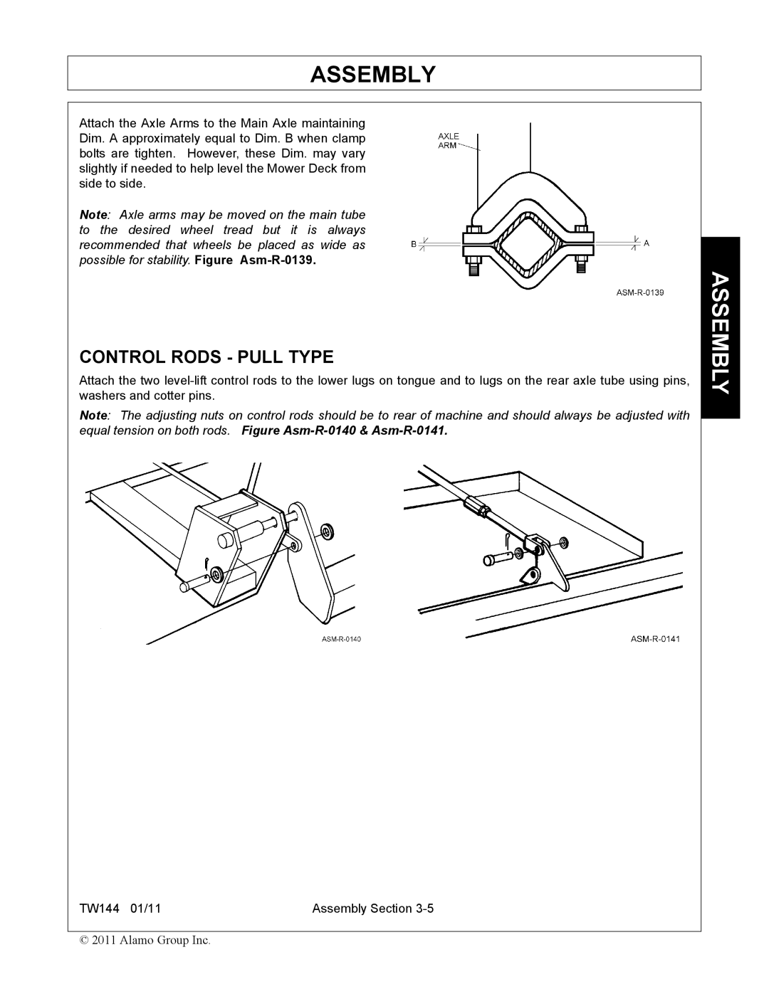 Rhino Mounts TW144 manual Control Rods Pull Type 