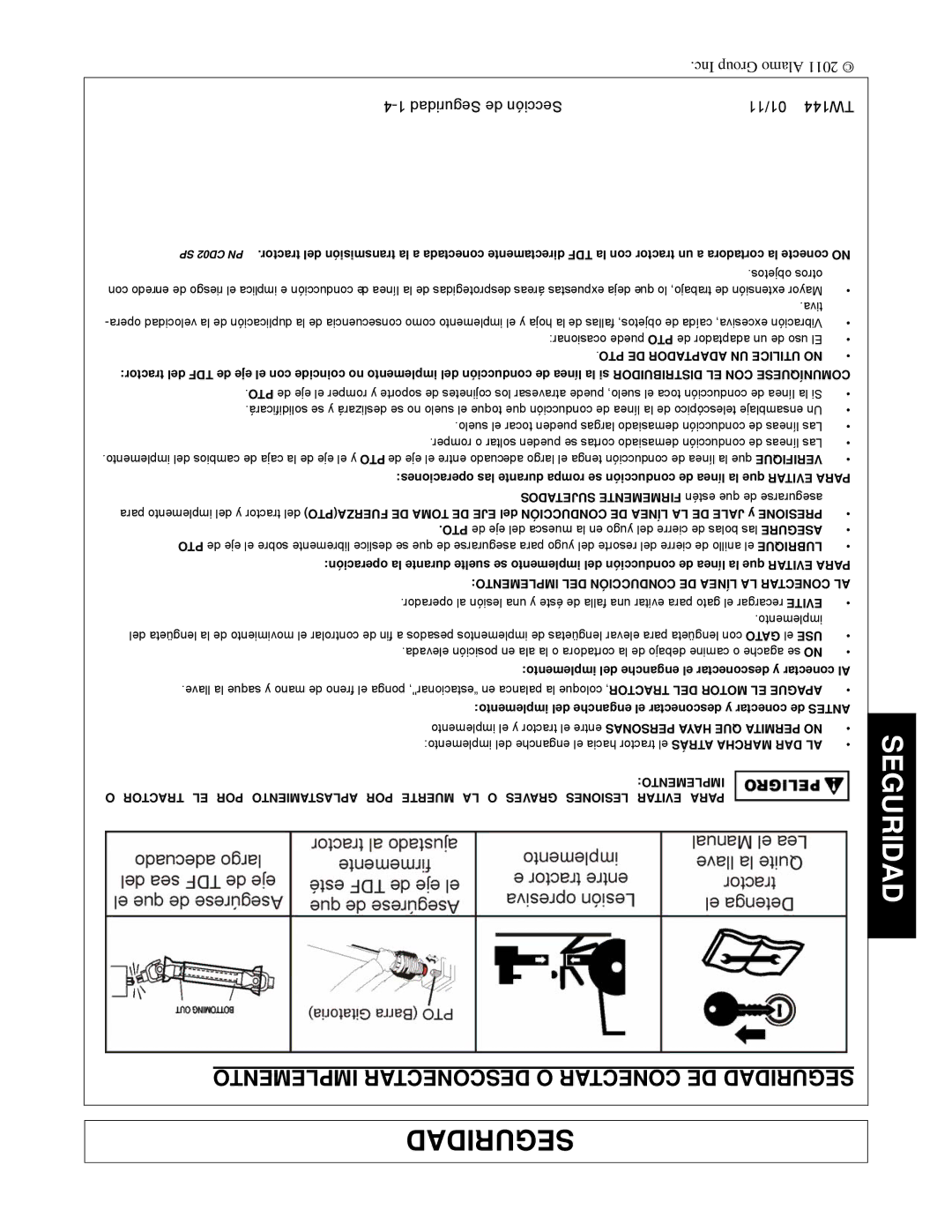 Rhino Mounts TW144 manual Conectar DE Seguridadmplemento 