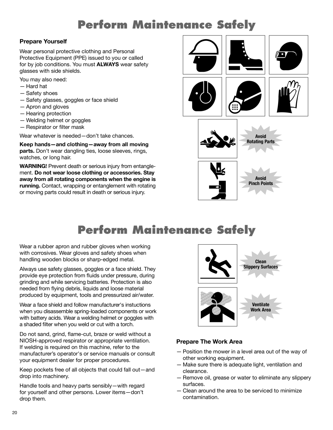 Rhino Mounts TW144 manual Prepare Yourself, Prepare The Work Area 