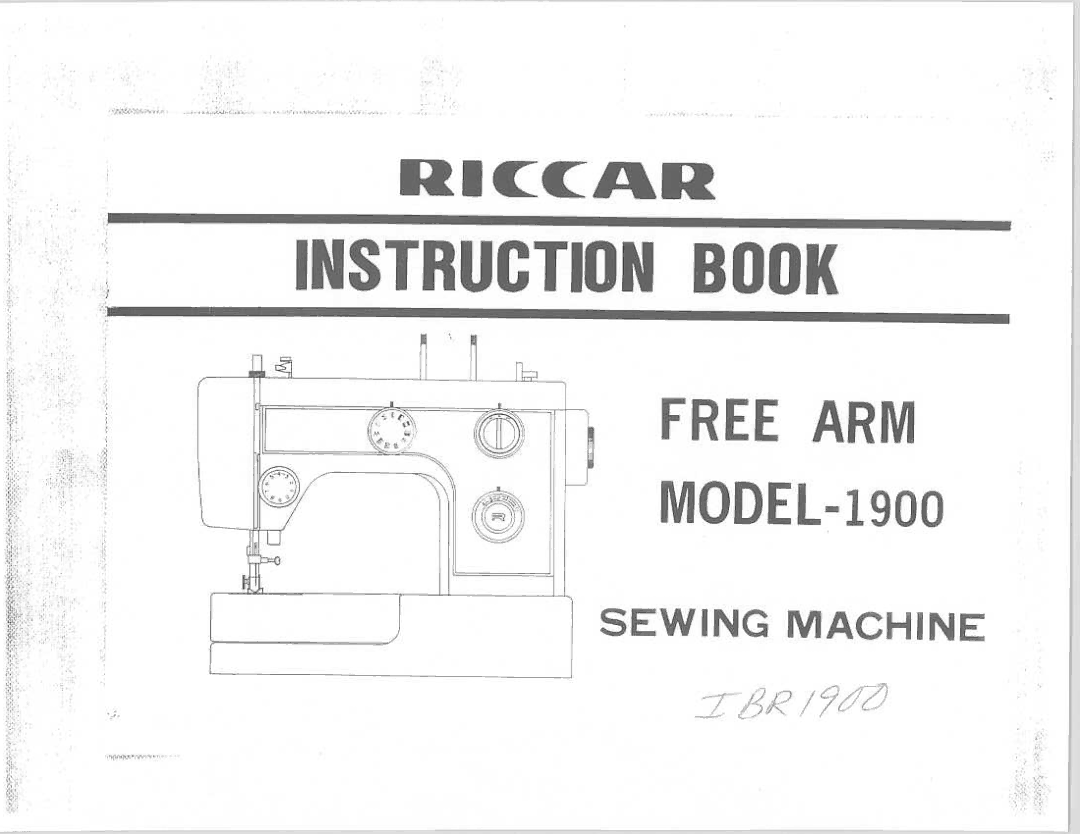 Riccar 1900 manual 