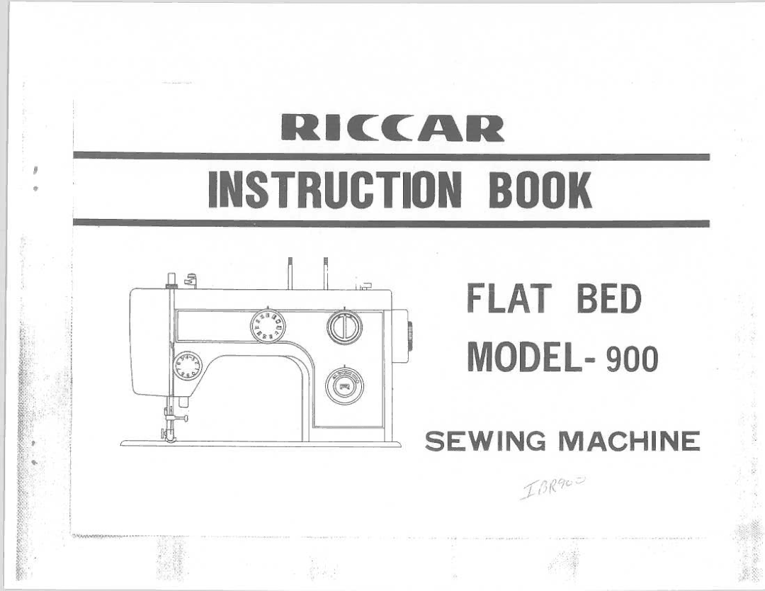 Riccar 900 manual 