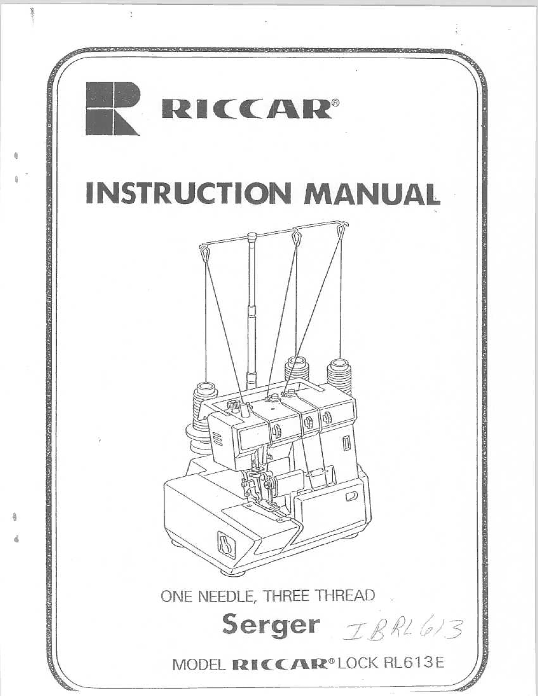 Riccar IBRL613 manual 