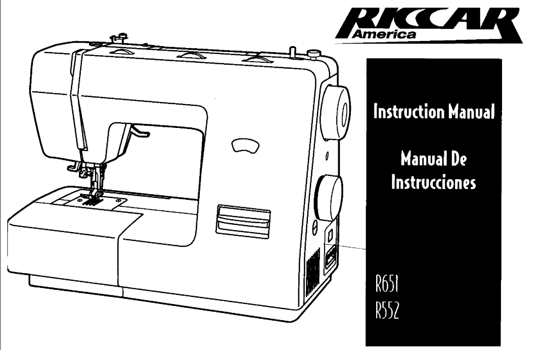 Riccar R651, R552 manual 