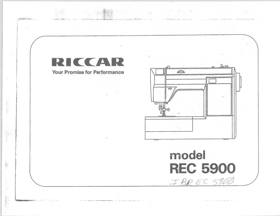 Riccar REC 5900 manual 