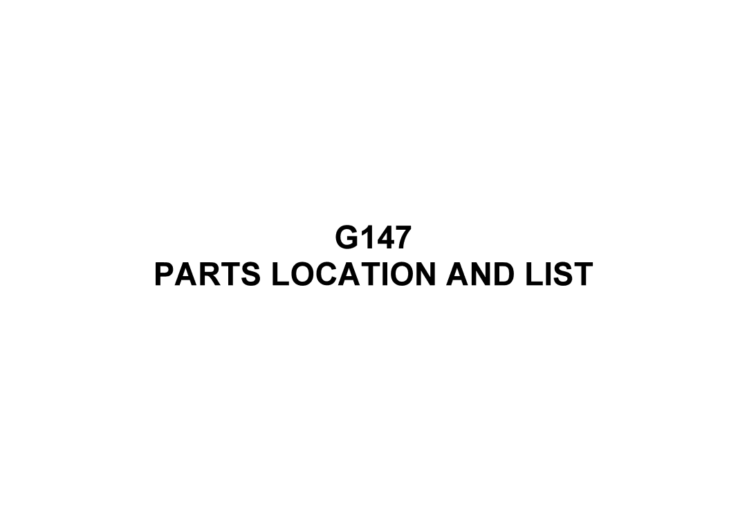 Ricoh 002814MIU manual Parts Location and List 