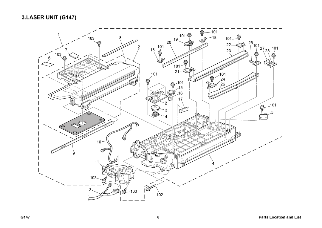 Ricoh 002814MIU manual Laser Unit G147 