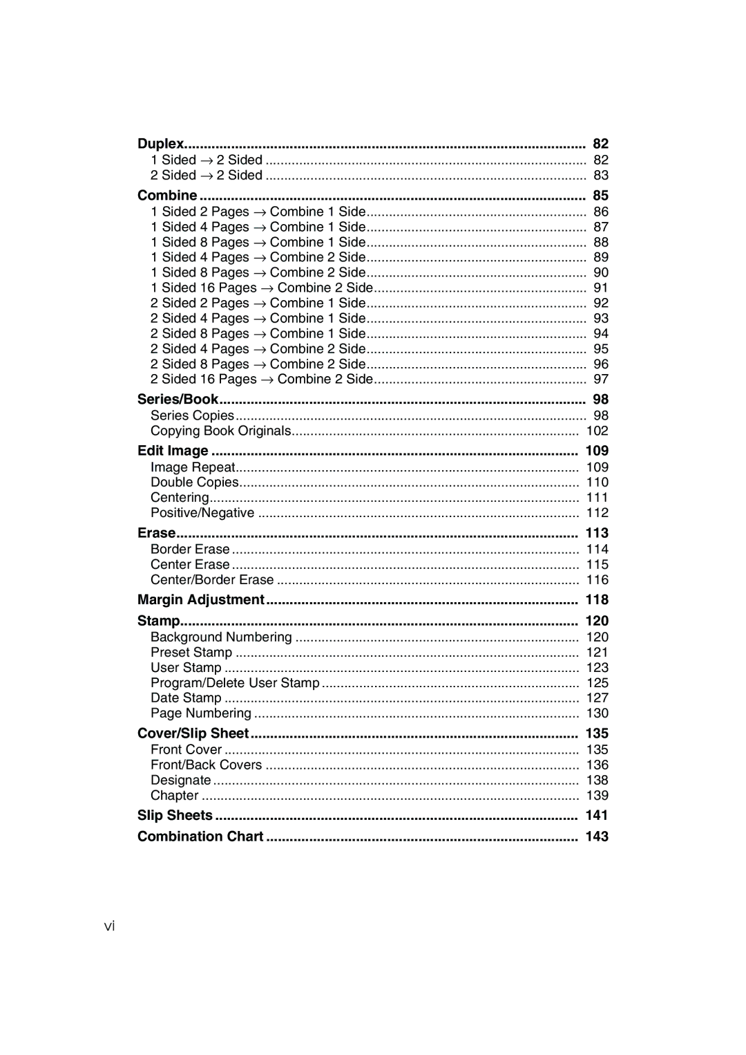 Ricoh 1045, 1035 operating instructions 109, 113, 118, 120, 135, 141, 143 