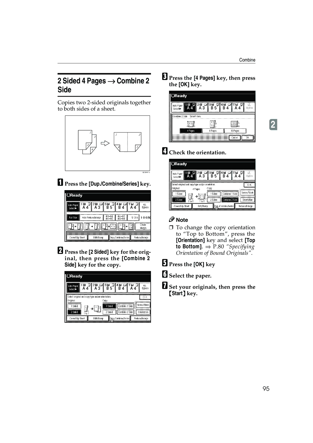 Ricoh 1035, 1045 operating instructions Side 