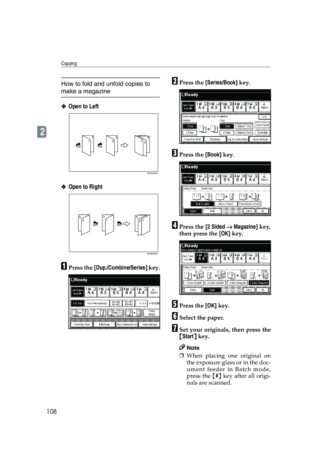 Ricoh 1045, 1035 operating instructions 108 