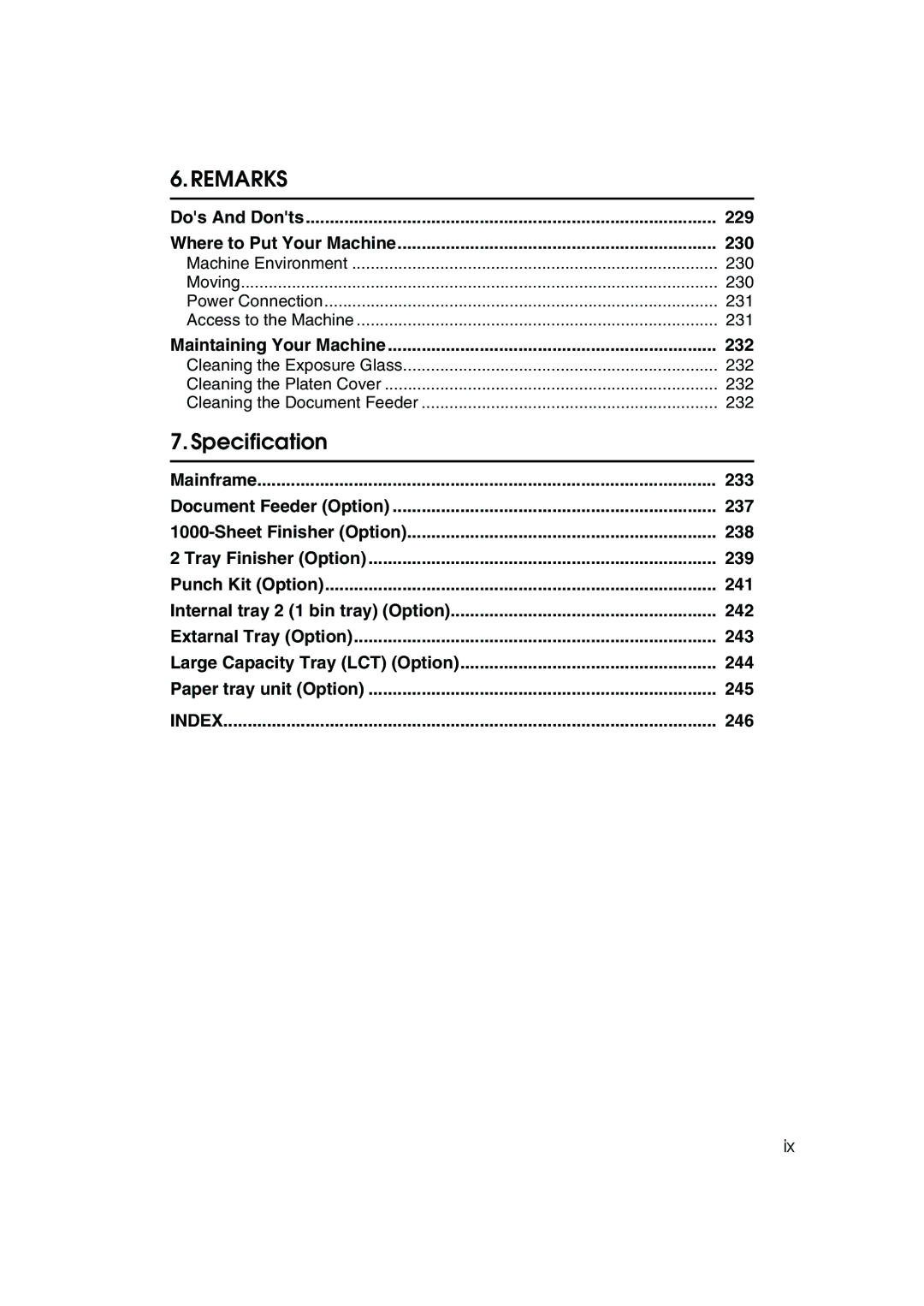 Ricoh 1035, 1045 operating instructions 229, 230, 232, 233, 237, 238, 239, 241, 242, 243, 244, 245, 246 