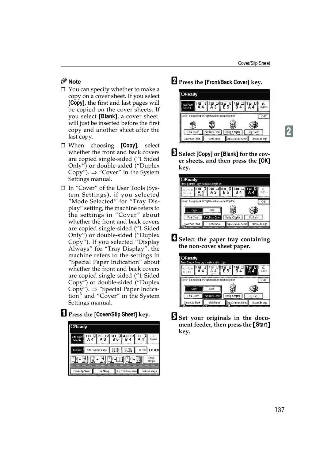 Ricoh 1035, 1045 operating instructions 137 