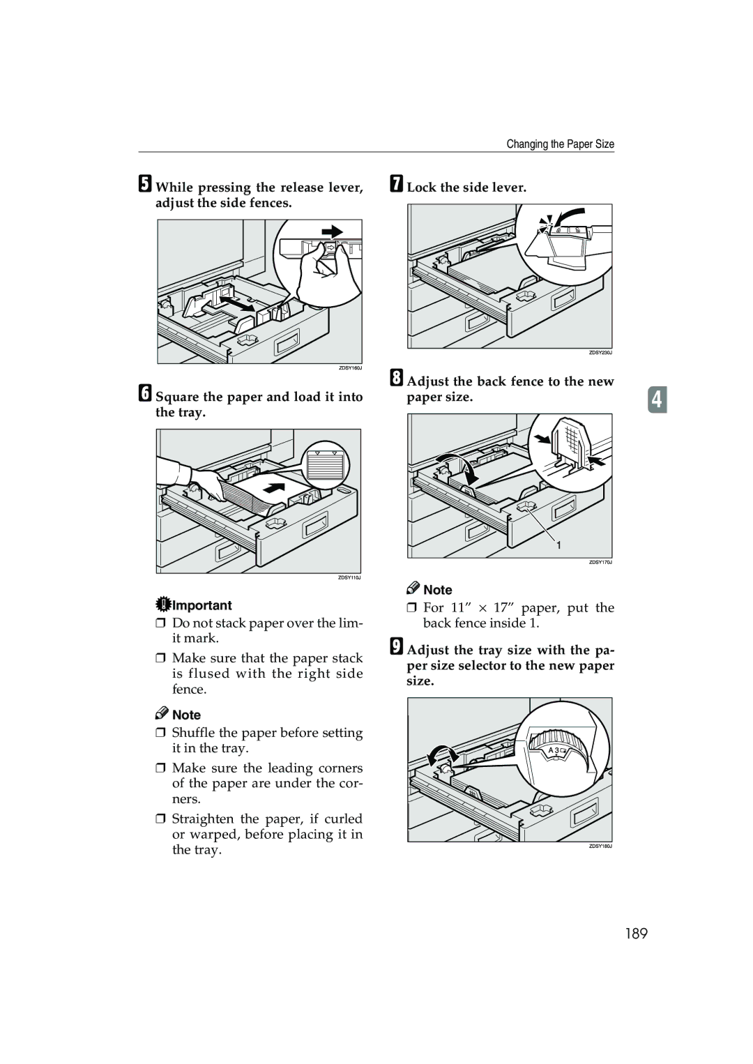 Ricoh 1035, 1045 operating instructions 189 