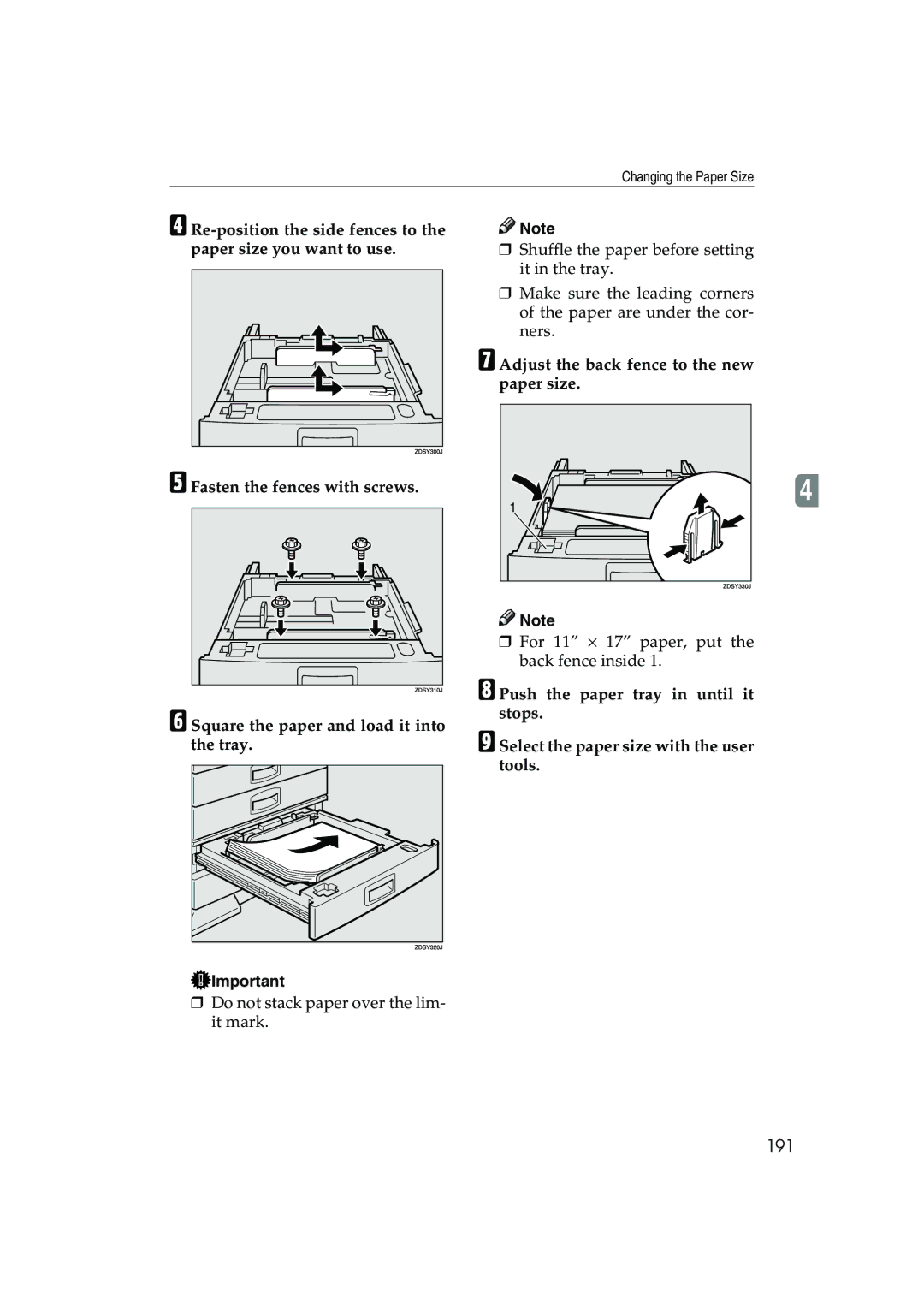 Ricoh 1035, 1045 operating instructions 191 