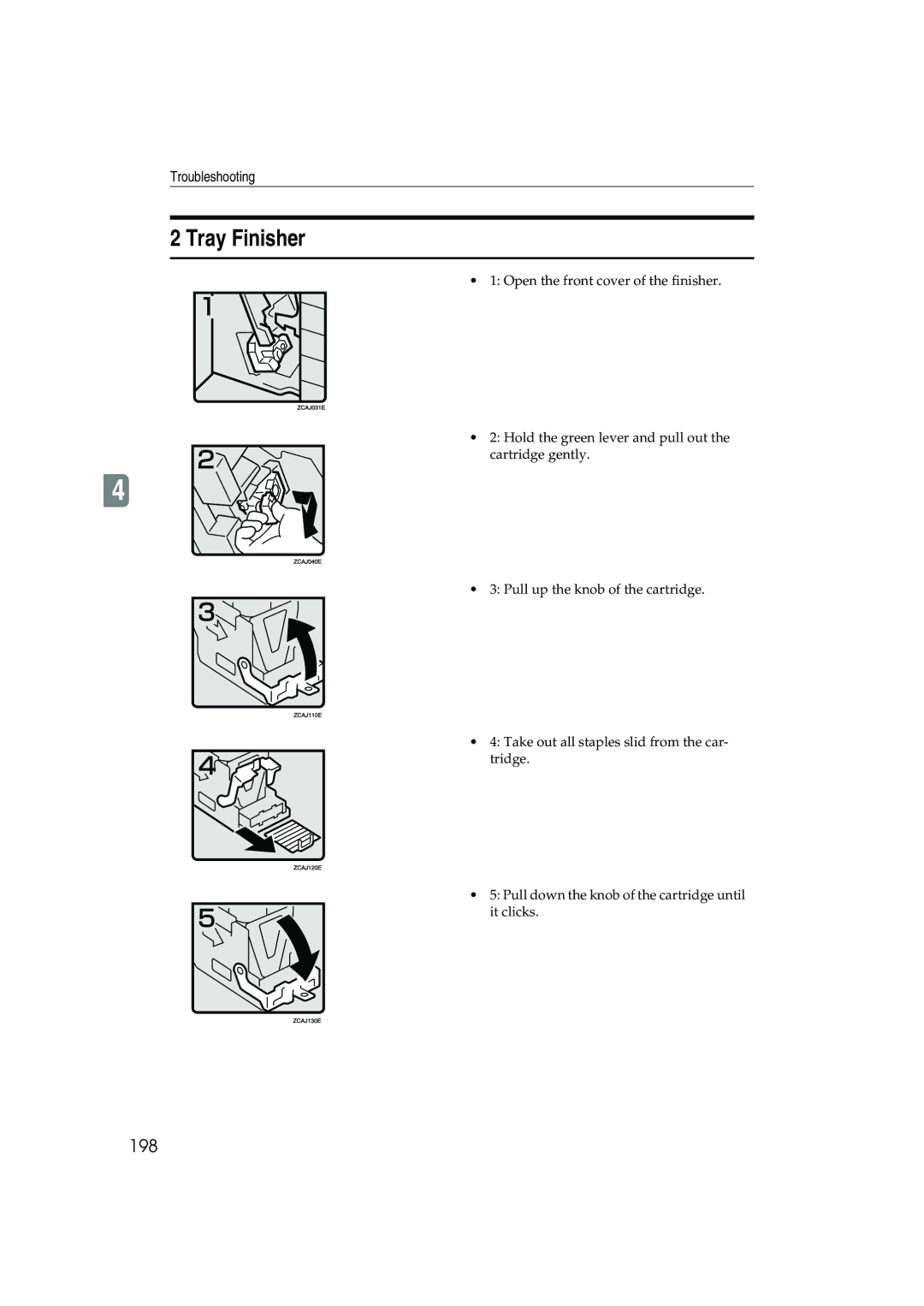 Ricoh 1045, 1035 operating instructions Tray Finisher, 198 