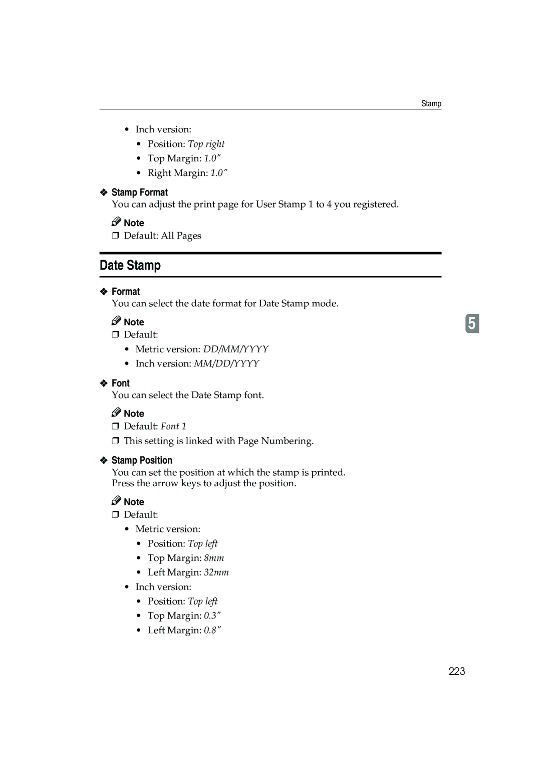 Ricoh 1035, 1045 operating instructions Format, Font, 223 