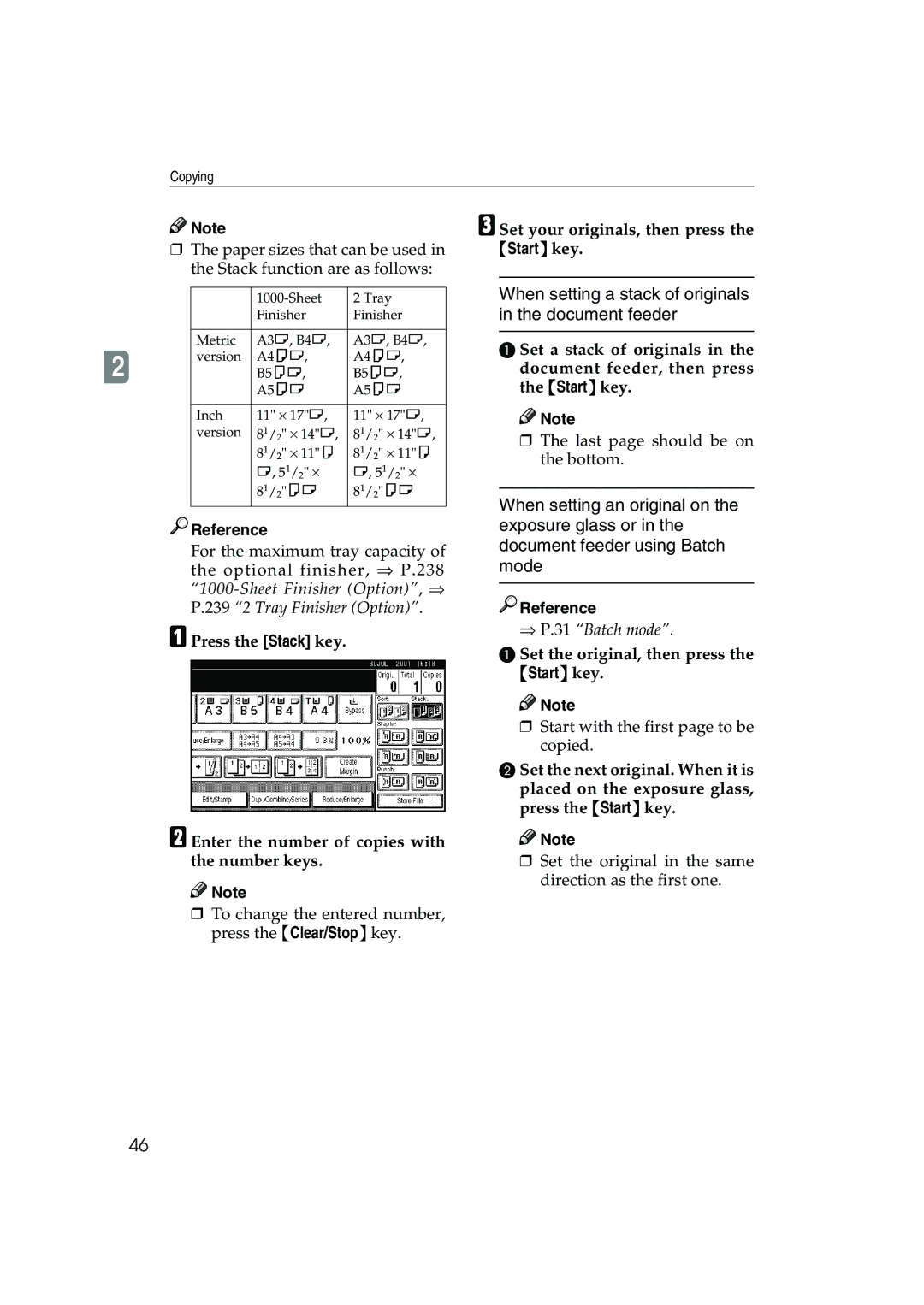 Ricoh 1045, 1035 operating instructions Set the original, then press the Start key 