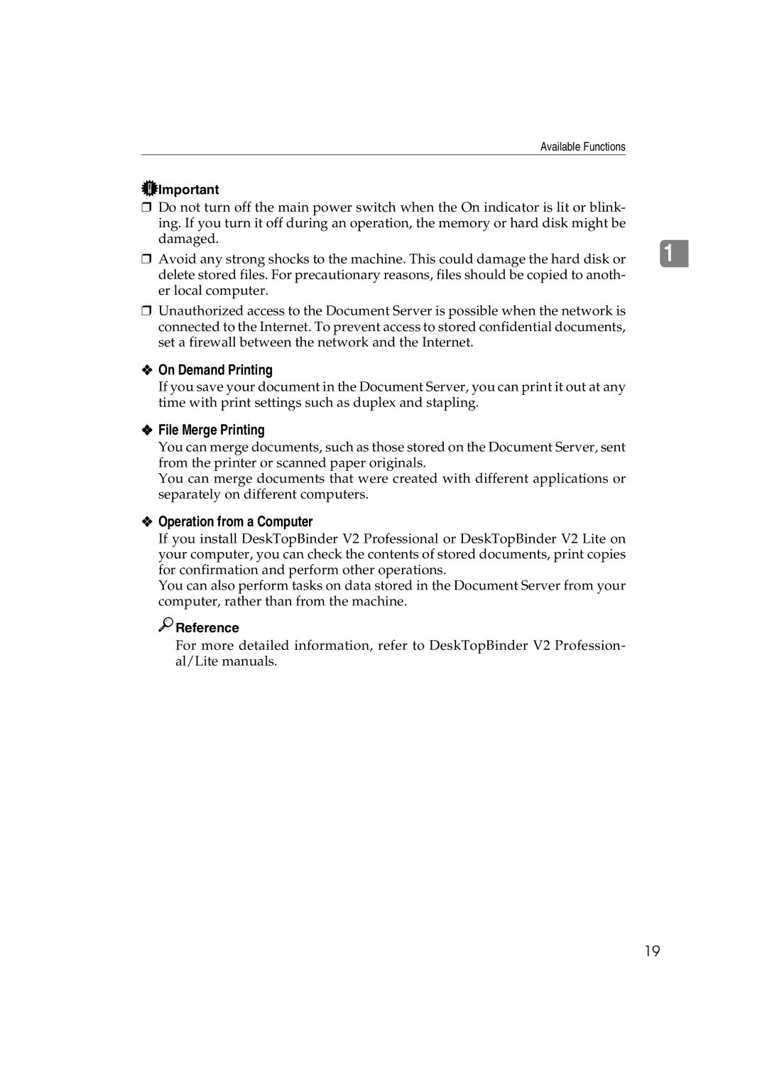 Ricoh 1075, 1060 manual On Demand Printing, File Merge Printing, Operation from a Computer 