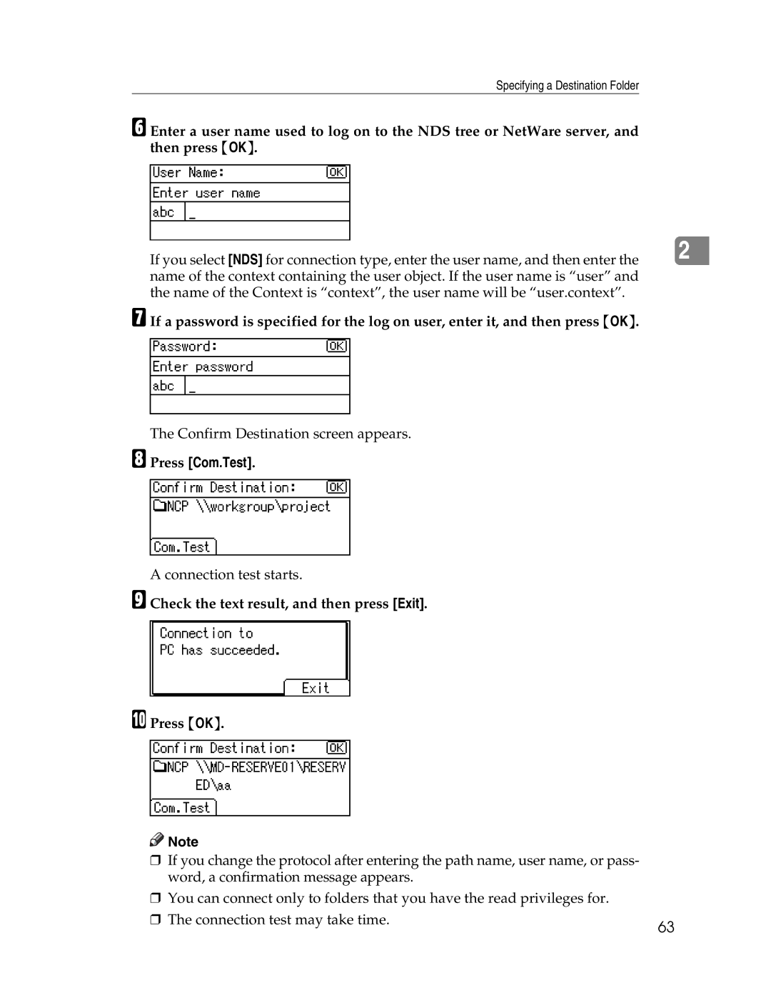 Ricoh SGC 1506/GS, 106/LD215c appendix Check the text result, and then press Exit Press OK 