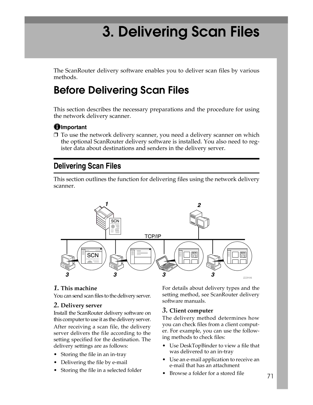 Ricoh SGC 1506/GS, 106/LD215c appendix Before Delivering Scan Files, Delivery server 