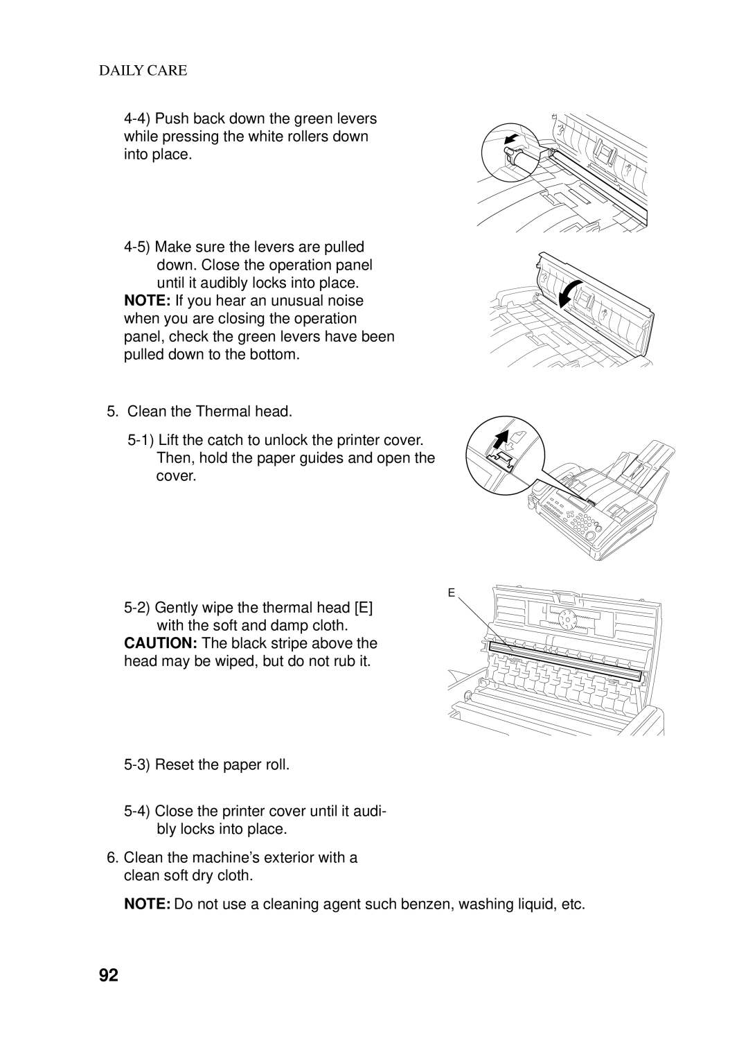 Ricoh 170 / 180 manual Daily Care 