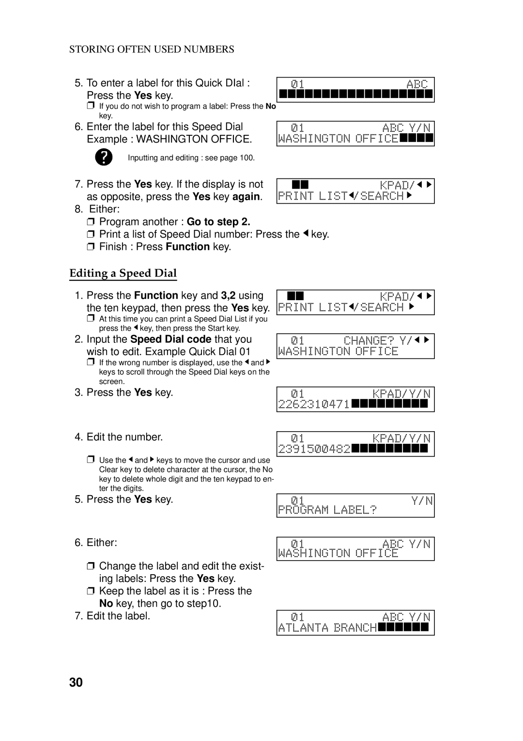 Ricoh 170 / 180 manual Abc, Editing a Speed Dial 