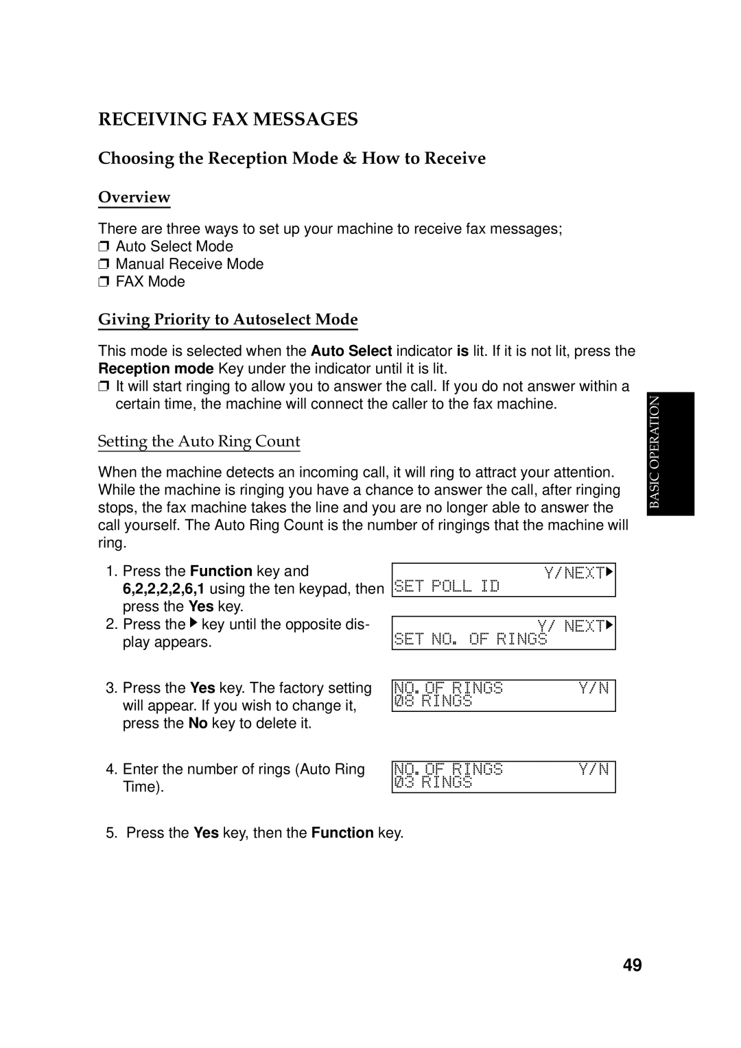 Ricoh 170 / 180 manual Receiving FAX Messages, Choosing the Reception Mode & How to Receive, Overview 