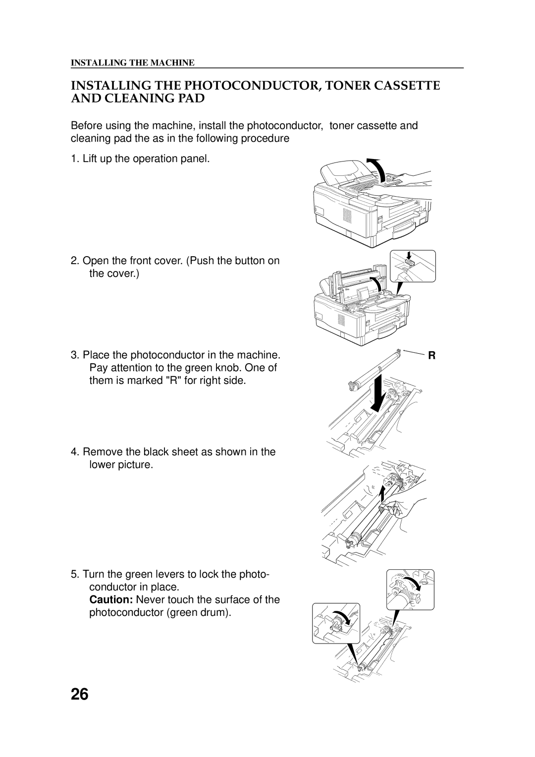 Ricoh 2400L manual Installing the Machine 